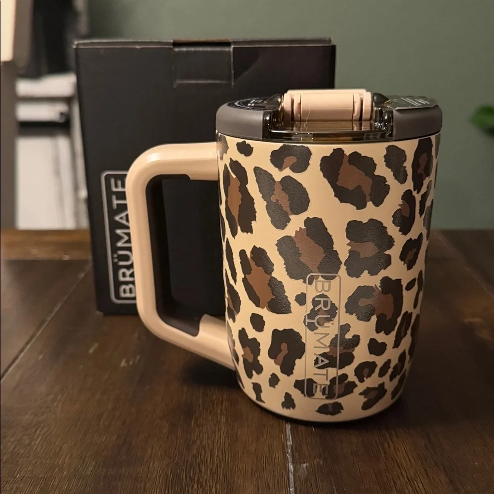 BruMate MUV 15oz Mug in Leopard Latte! New! Limited Edition!